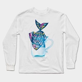 Fish swimming in a glass Mug, illustration Long Sleeve T-Shirt